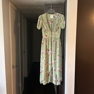 Womens printed buttoned short-sleeve Kimono